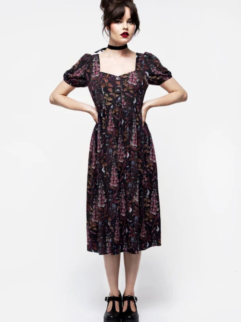 NWT Disturbia button front midi dress in Hemlock (green)